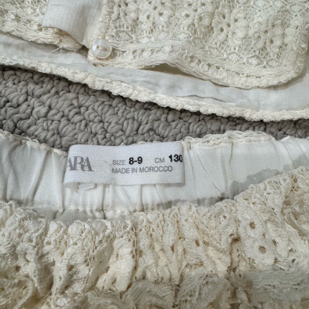 Zara Kids Cream Kids Matching Set - Picture 2 of 4